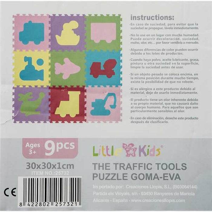 Puzzle pentru Copii 9 Piese 30 x 30 x 1 cm Transporter