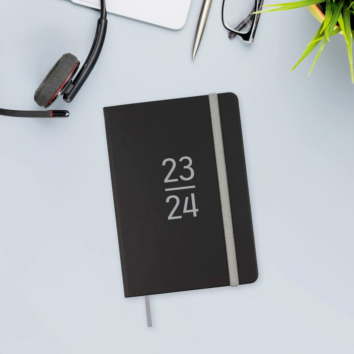Agendă Finocam Natural Croma Şcoală 2023-2024 Negru 11,8 x 16,8 cm