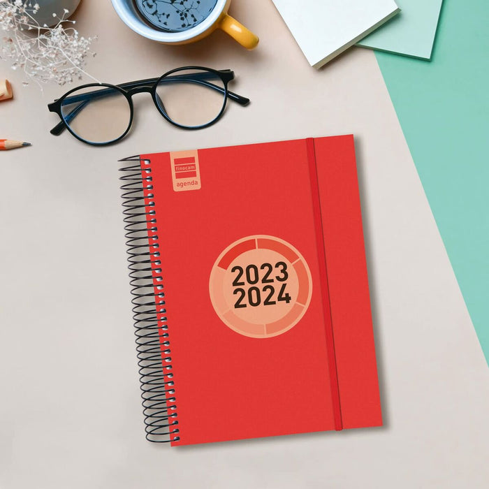Agendă Finocam Espir Label Şcoală 2023-2024 Roșu 15,5 x 21,2 cm