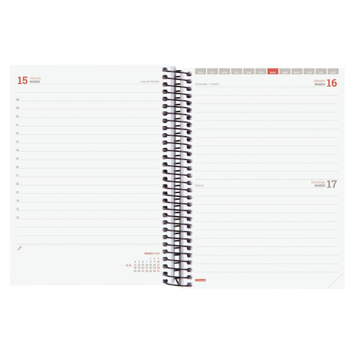 Agendă Finocam Espir Label Şcoală 2023-2024 Roșu 15,5 x 21,2 cm