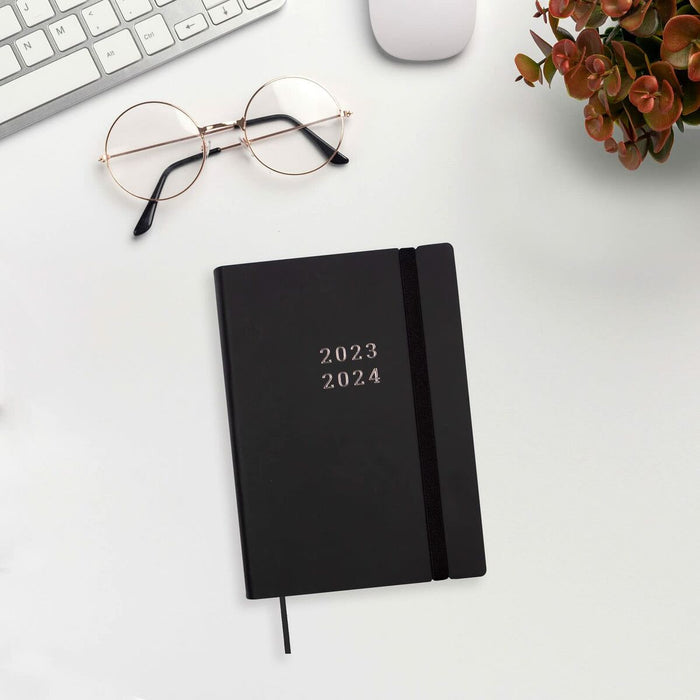 Agendă Finocam Mara 2023-2024 Negru 12 x 17 cm