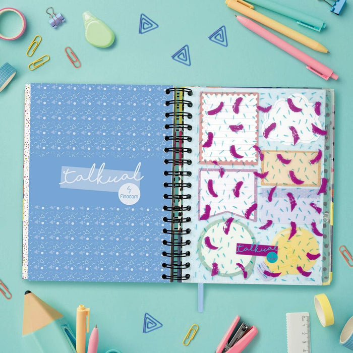 Agendă Finocam Talkual Aventura Şcoală 2023-2024 Multicolor Sfert 15,5 x 21,7 cm