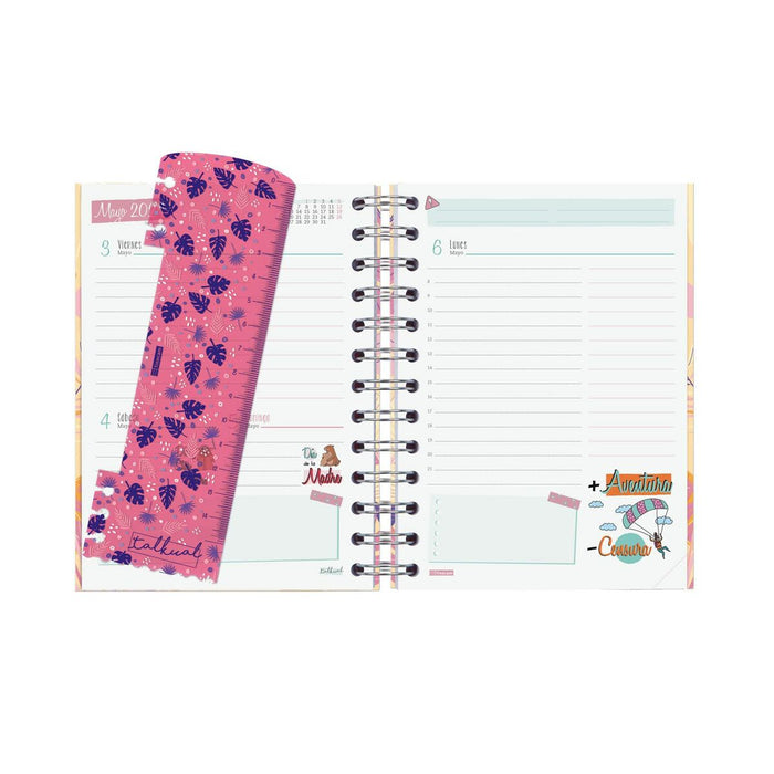 Agendă Finocam Talkual Vitamina Şcoală 2023-2024 Multicolor 1/8 12 x 16,9 cm