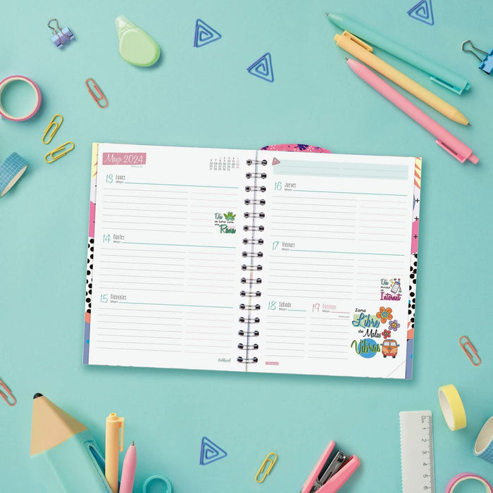 Agendă Finocam Talkual Aventura Şcoală 2023-2024 Multicolor 1/8 12 x 16,9 cm