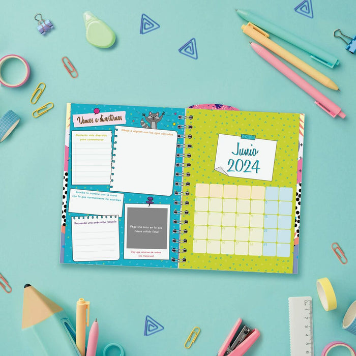 Agendă Finocam Talkual Aventura Şcoală 2023-2024 Multicolor 1/8 12 x 16,9 cm