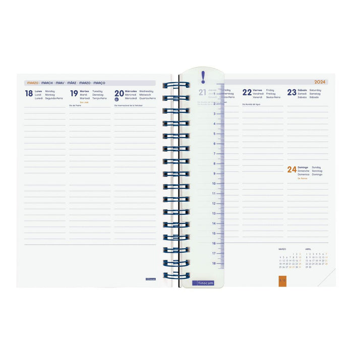 Agendă Finocam Institut 2023-2024 Albastru Sfert 15,5 x 21,5 cm