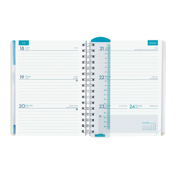 Agendă Finocam Tropic 2023-2024 Profesor Multicolor Sfert 15,5 x 21,2 cm
