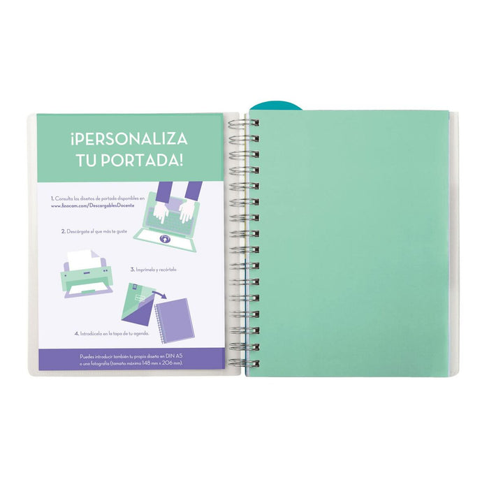 Agendă Finocam Tropic 2023-2024 Profesor Multicolor Sfert 15,5 x 21,2 cm
