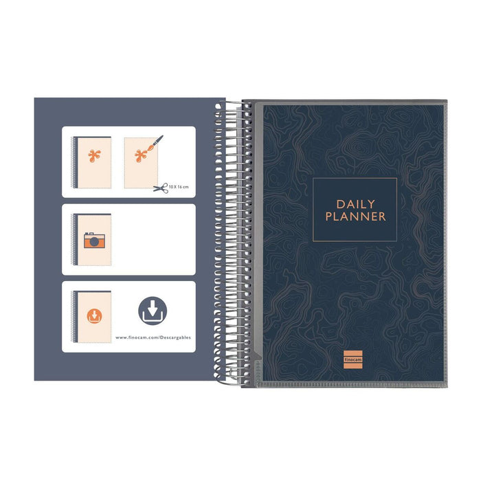 Agendă Finocam Albastru închis 15,5 x 21,2 cm