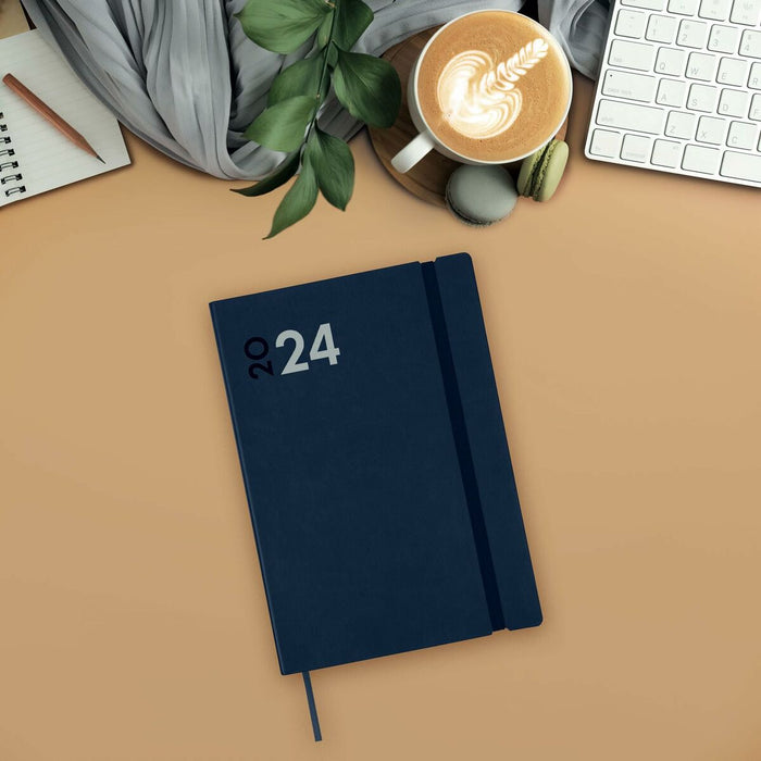 Agendă Finocam Dynamic Mara 2024 Albastru A5 14 x 20,4 cm
