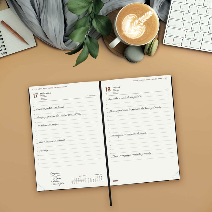 Agendă Finocam Dynamic Mara 2024 Albastru A5 14 x 20,4 cm