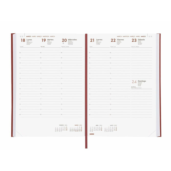 Agendă Finocam Dynamic Milano 2024 Bordo 16,5 x 24 cm
