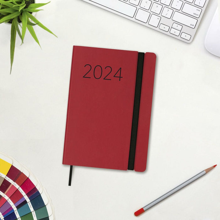 Agendă Finocam Flexi 2024 Roșu 11,8 x 16,8 cm
