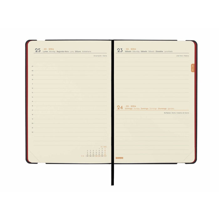 Agendă Finocam Flexi 2024 Roșu 11,8 x 16,8 cm