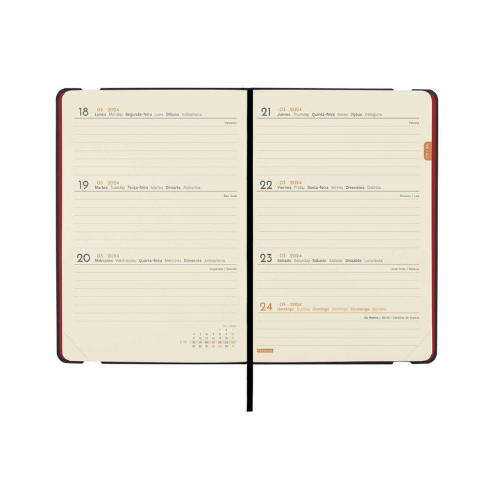 Agendă Finocam Flexi 2024 Roșu 11,8 x 16,8 cm