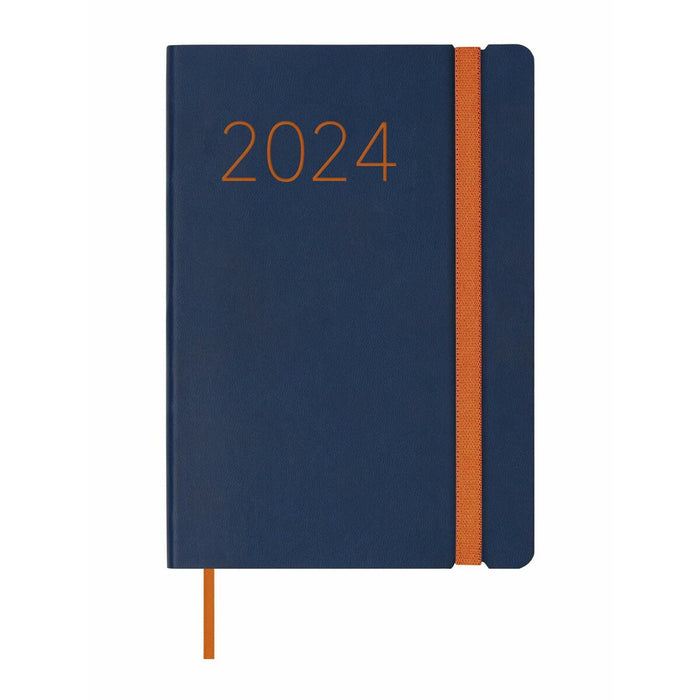Agendă Finocam Flexi 2024 Albastru 11,8 x 16,8 cm