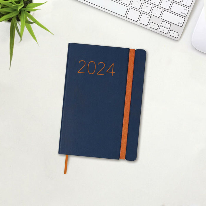 Agendă Finocam Flexi 2024 Albastru 11,8 x 16,8 cm