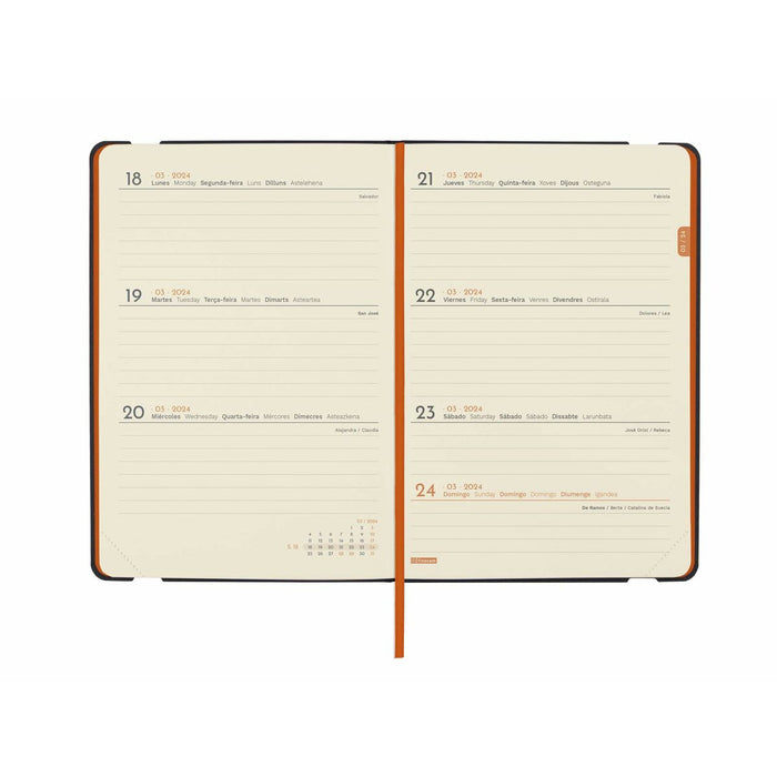 Agendă Finocam Flexi 2024 Albastru 11,8 x 16,8 cm