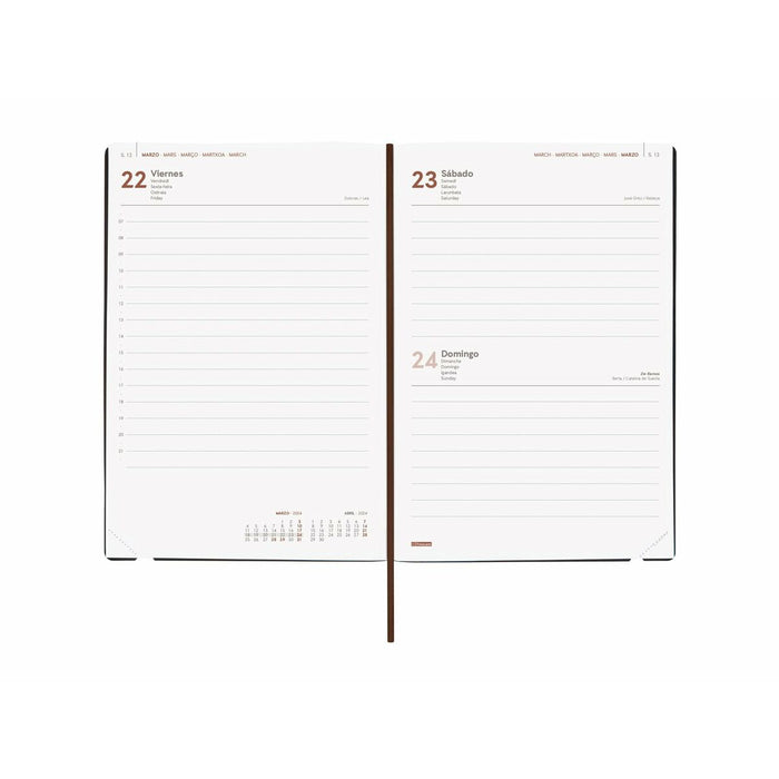 Agendă Finocam Dynamic Casual 2024 Frunza a unei plante Multicolor A5 14 x 20,4 cm