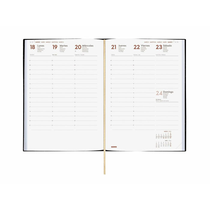 Agendă Finocam Dynamic Berlin Flower 2024 Multicolor A5 14 x 20,4 cm