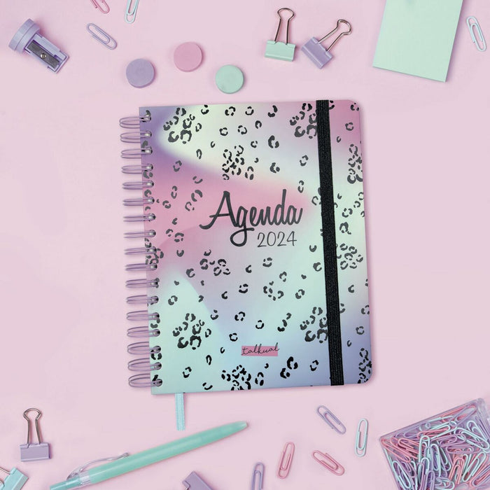 Agendă Finocam Talkual Shine 2024 Multicolor Sfert 15,5 x 21,7 cm