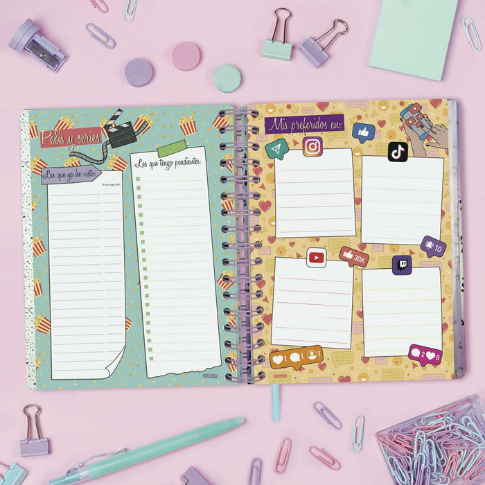 Agendă Finocam Talkual Shine 2024 Multicolor Sfert 15,5 x 21,7 cm