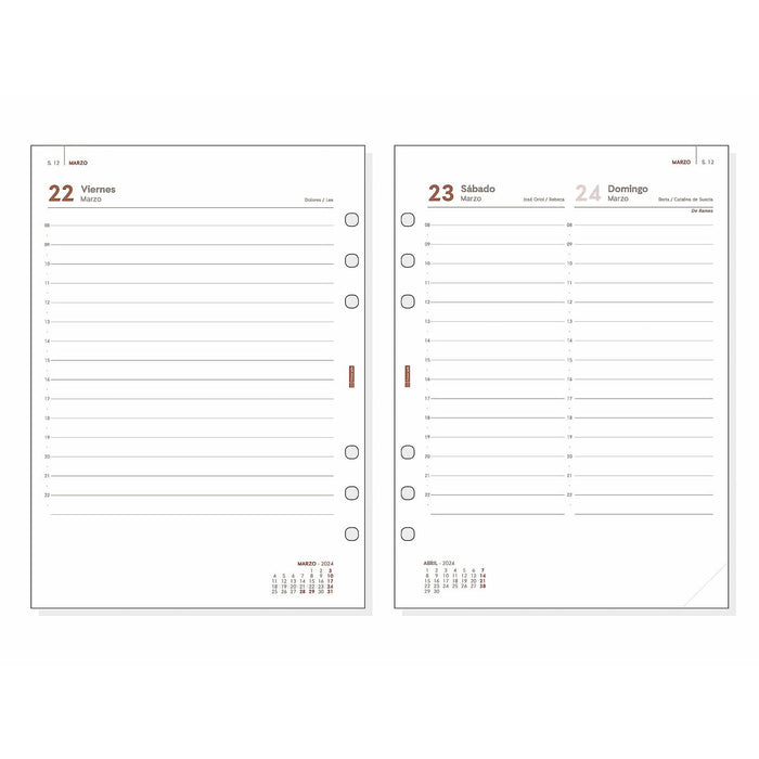 Agendă Finocam Open Leo 2024 Negru 15,5 x 21,5 cm