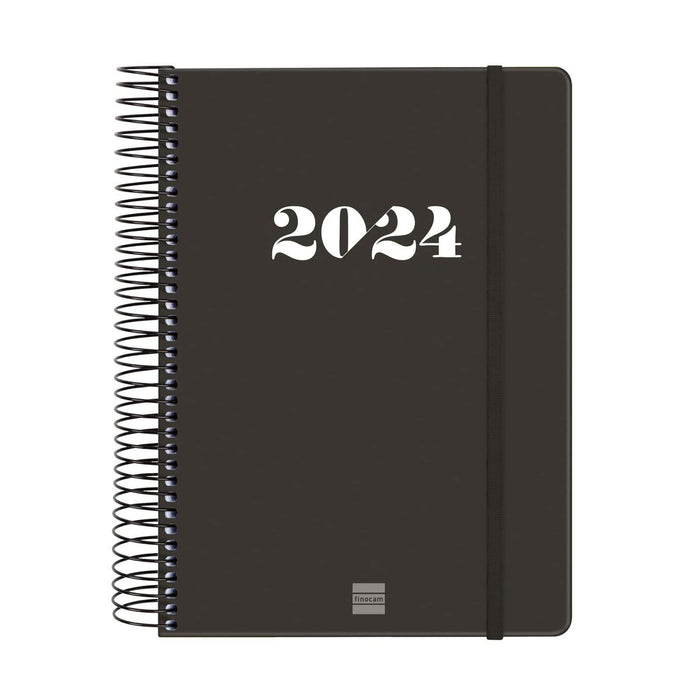 Agendă Finocam MY 2024 Negru A5 15,5 x 21,2 cm