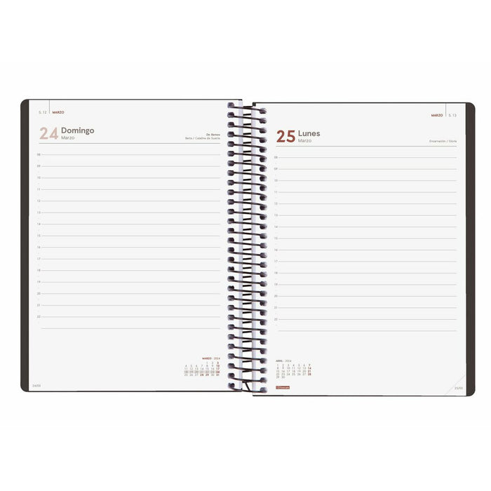 Agendă Finocam MY 2024 Negru A5 15,5 x 21,2 cm