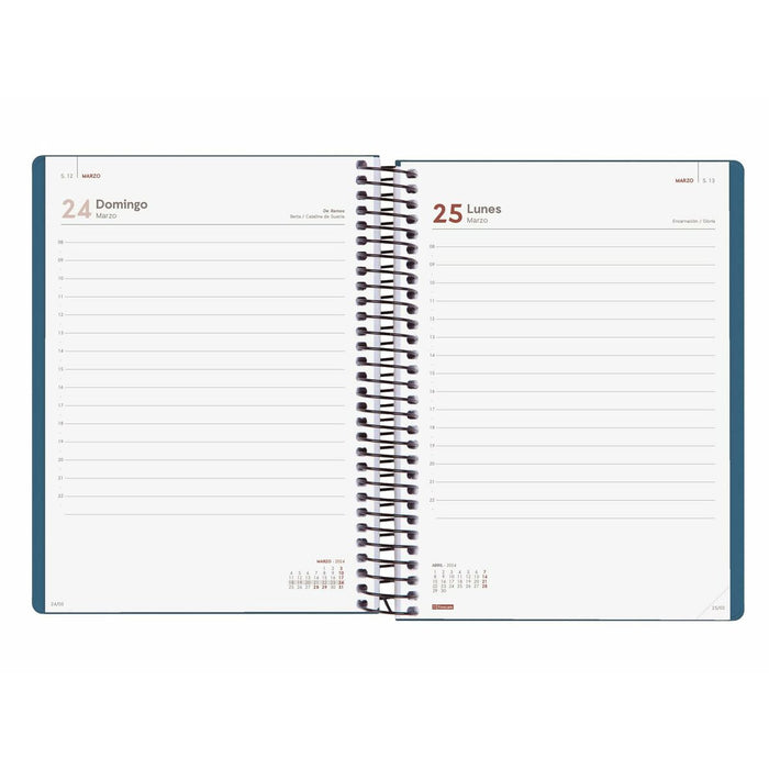 Agendă Finocam MY 2024 Albastru A5 15,5 x 21,2 cm