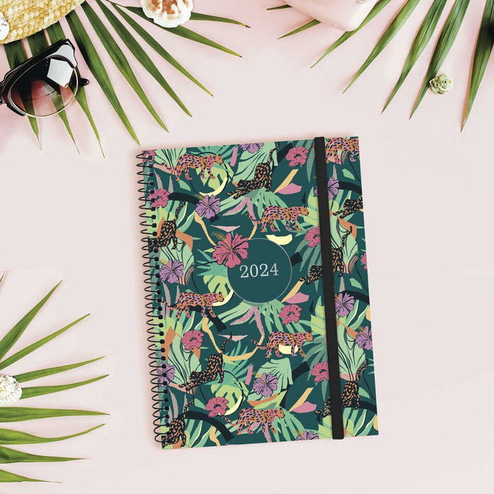 Agendă Finocam Design Collection Selvă 2024 Multicolor A5 15,5 x 21,2 cm