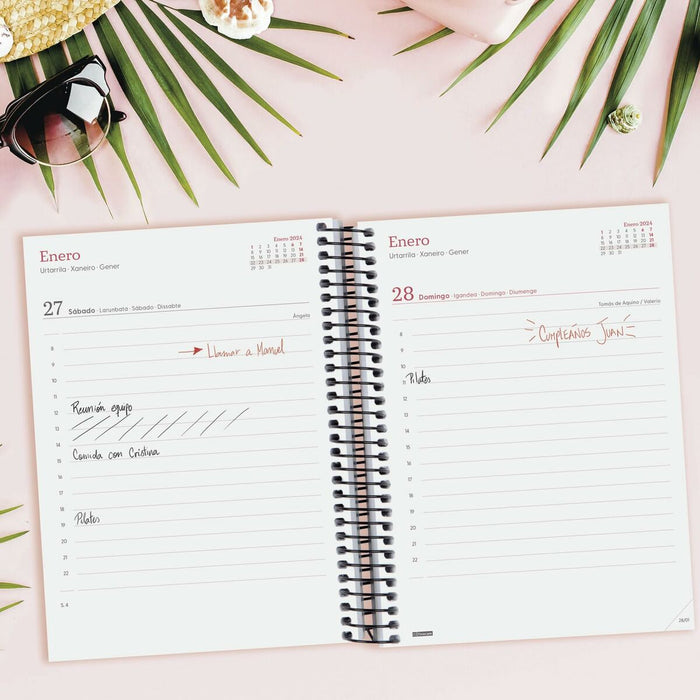 Agendă Finocam Design Collection Selvă 2024 Multicolor A5 15,5 x 21,2 cm