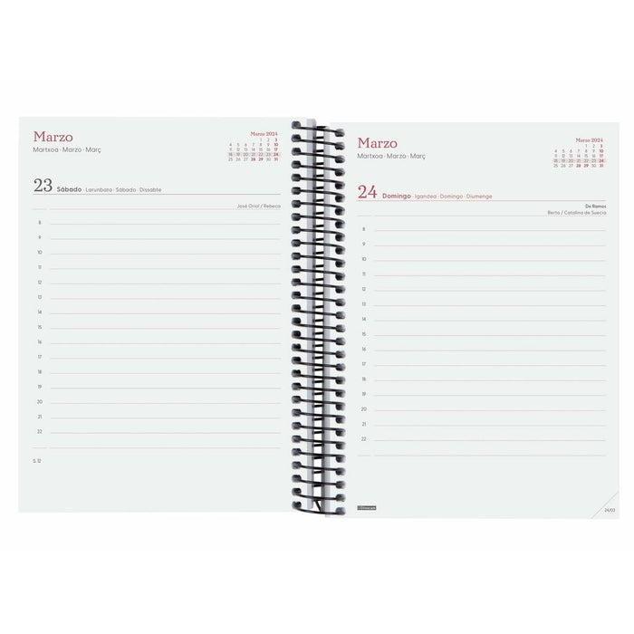 Agendă Finocam Design Collection Selvă 2024 Multicolor A5 15,5 x 21,2 cm