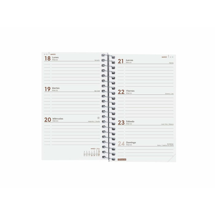 Agendă Finocam 2024 Roșu 7,9 x 12,7 cm