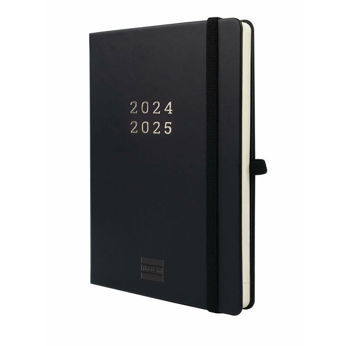 Agendă Finocam Minimal Negru A5 14 x 19 cm 2024-2025
