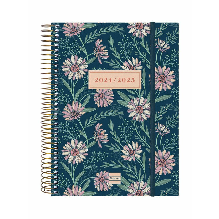 Agendă Finocam Daisy Multicolor A5 15,5 x 21,2 cm 2024-2025
