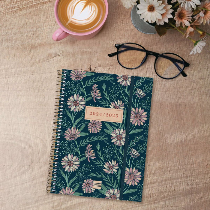 Agendă Finocam Daisy Multicolor A5 15,5 x 21,2 cm 2024-2025