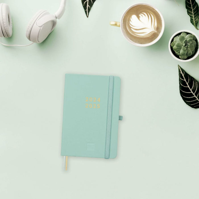 Agendă Finocam Minimal Turquoise A6 10 x 15 cm 2024-2025