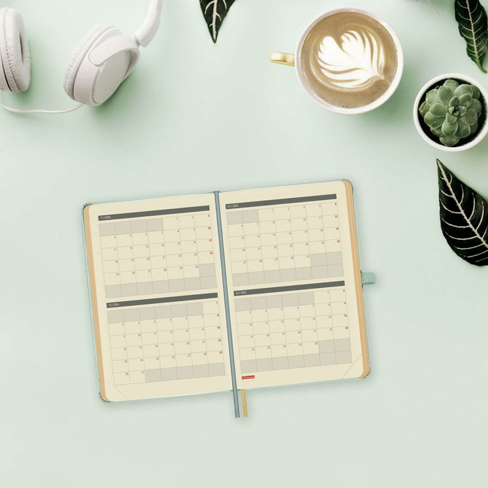 Agendă Finocam Minimal Turquoise A6 10 x 15 cm 2024-2025