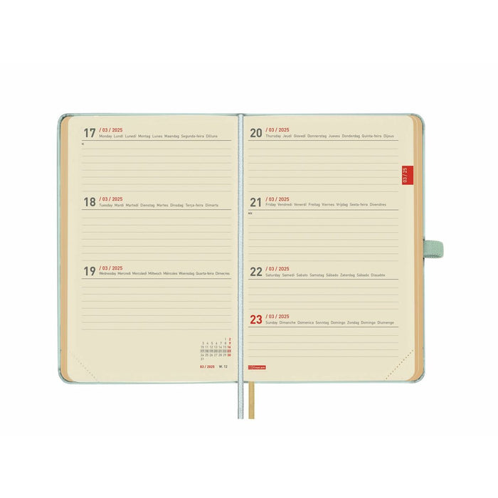 Agendă Finocam Minimal Turquoise A6 10 x 15 cm 2024-2025