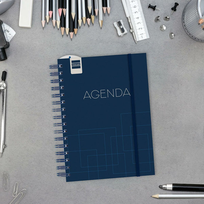 Agendă Finocam Albastru Sfert 15,5 x 21,5 cm 2024-2025