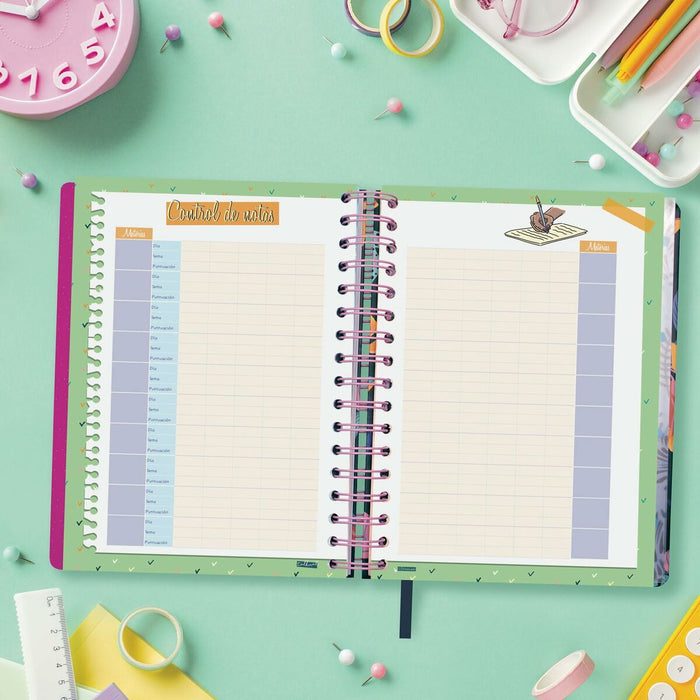 Agendă Finocam Talkual Wild Multicolor Sfert 15,5 x 21,7 cm 2024-2025