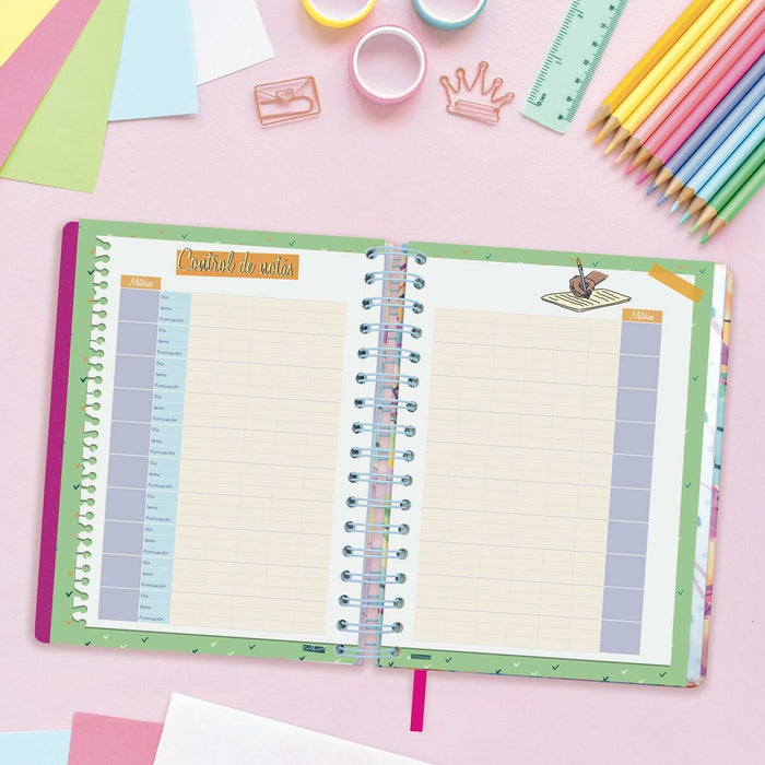 Agendă Finocam Talkual Style Multicolor A5 15,5 x 21,7 cm 2024-2025