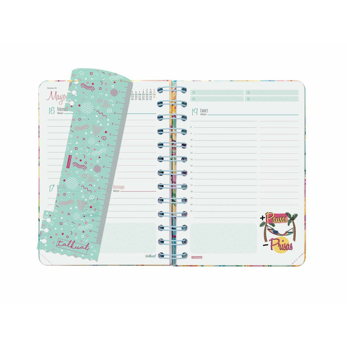 Agendă Finocam Talkual Style Multicolor 1/8 12 x 16,9 cm 2024-2025