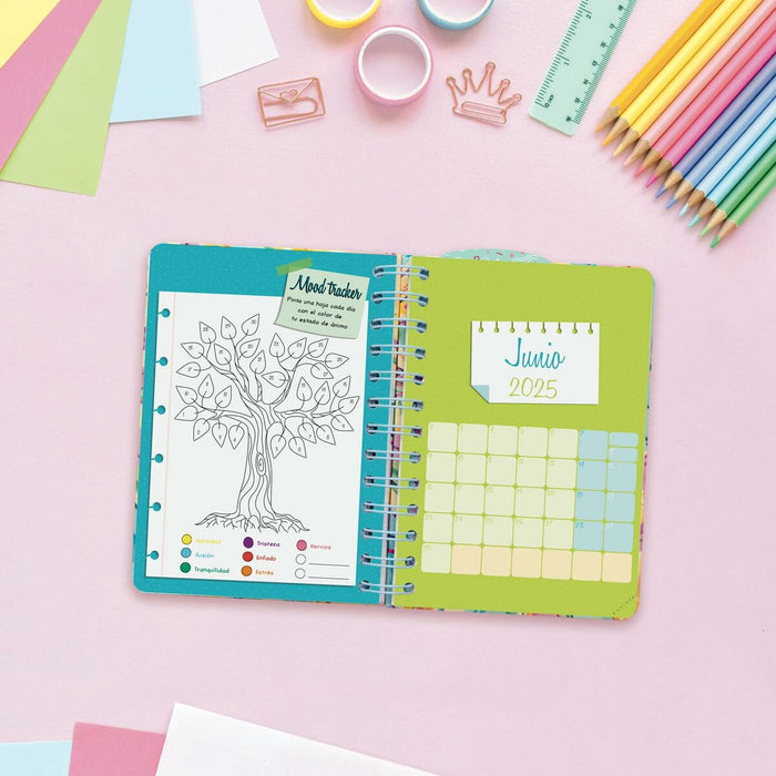 Agendă Finocam Talkual Style Multicolor 1/8 12 x 16,9 cm 2024-2025