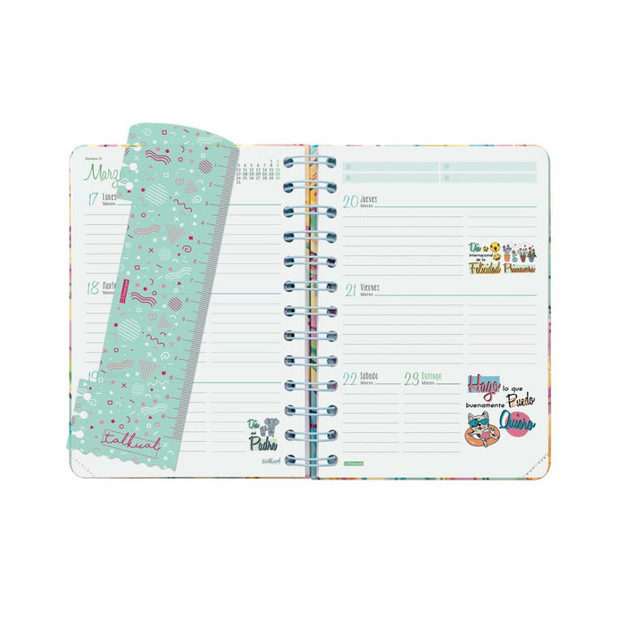 Agendă Finocam Talkual Style Multicolor 1/8 12 x 16,9 cm 2024-2025
