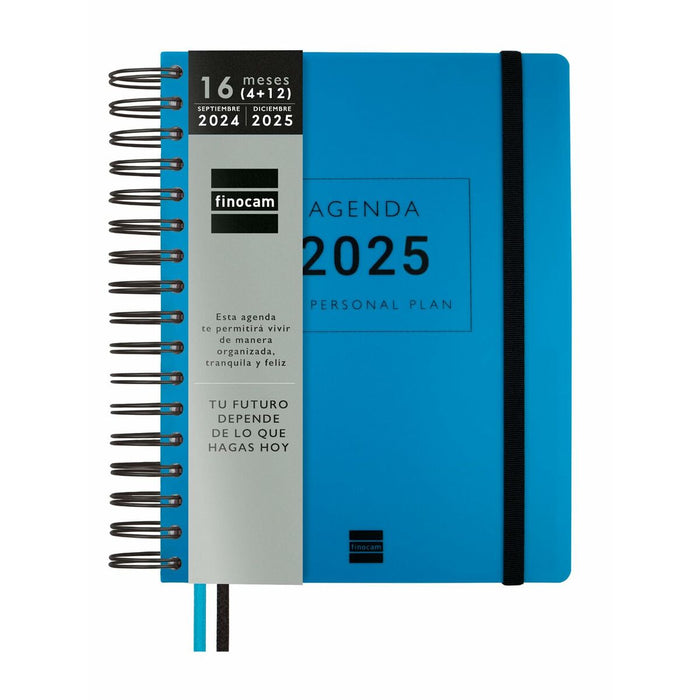 Agendă Finocam Tempus Albastru Sfert 15,5 x 21,7 cm 2024-2025