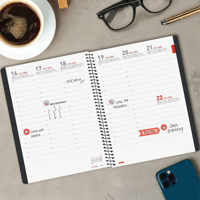 Agendă Finocam Negru A5 2024-2025