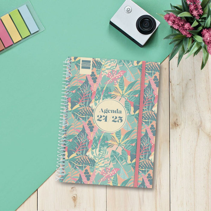 Agendă Finocam Exotic Multicolor Sfert 15,5 x 21,2 cm 2024-2025