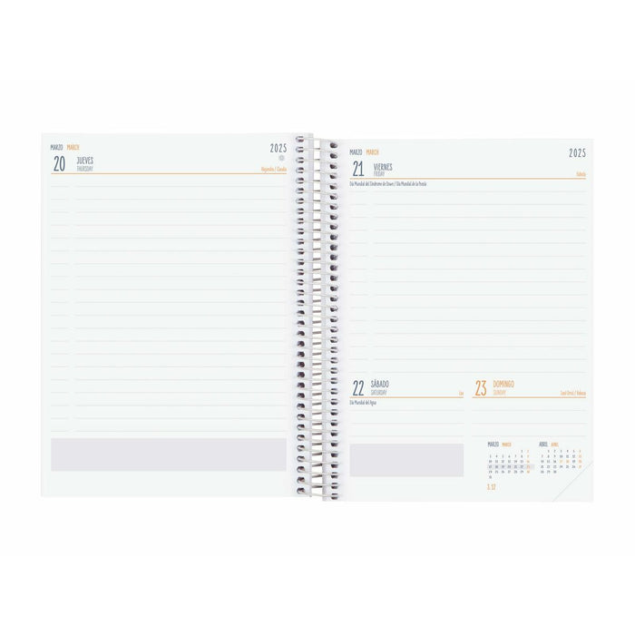 Agendă Finocam Exotic Multicolor Sfert 15,5 x 21,2 cm 2024-2025